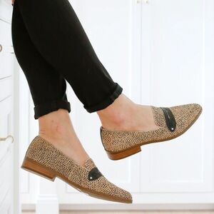 Sole Society Shoes 11 M Beige Black Spotted Pony Hair Leather Cheetah Leopard